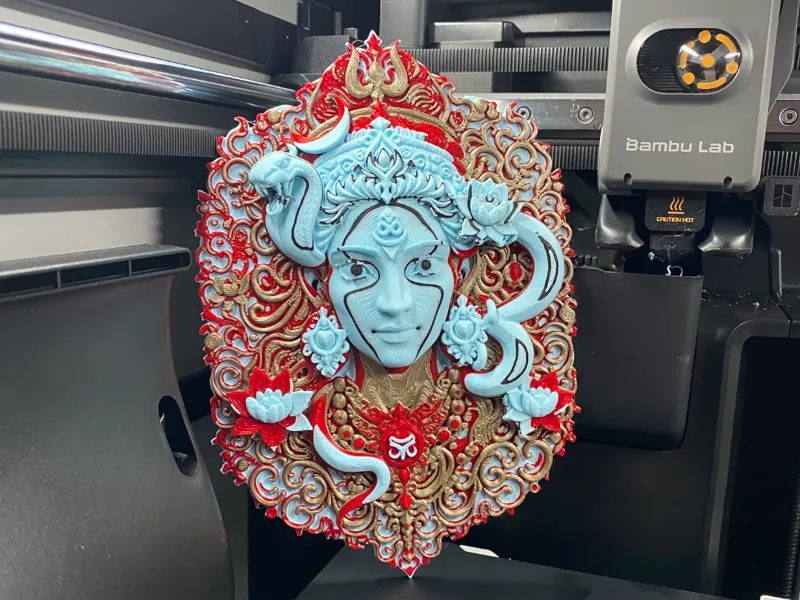 Color-Stacked Shiva Wall Art