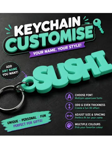 Llavero personalizado con letras gruesas — vista de referencia 2