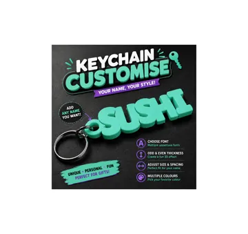 Llavero personalizado con letras gruesas — vista de referencia 4