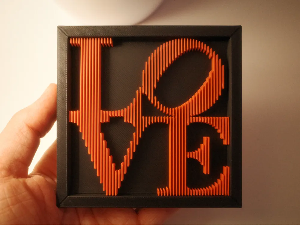 LOVE Layered Wall Art – Inspired by Robert Indiana by nERoX - MakerWorld