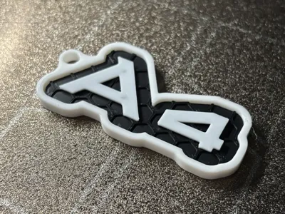 AUDI A4 Text Keychain