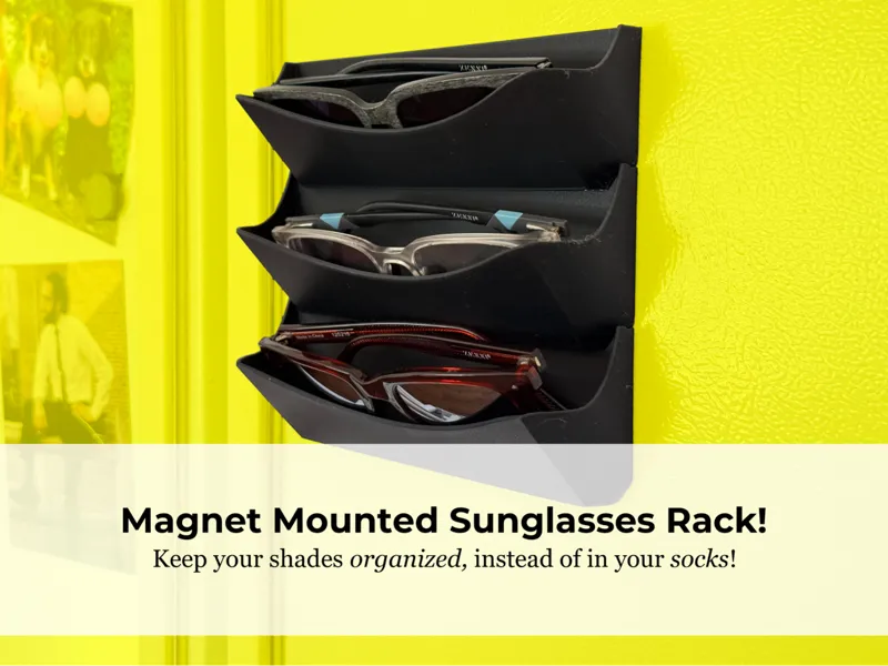 Magnet Mounted Multi-Sunglasses Rack