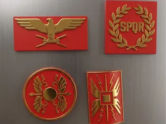 Roman Imperial Magnet Set: Standards & Shields