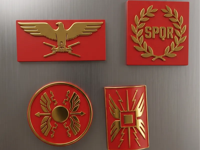 Roman Imperial Magnet Set: Standards & Shields