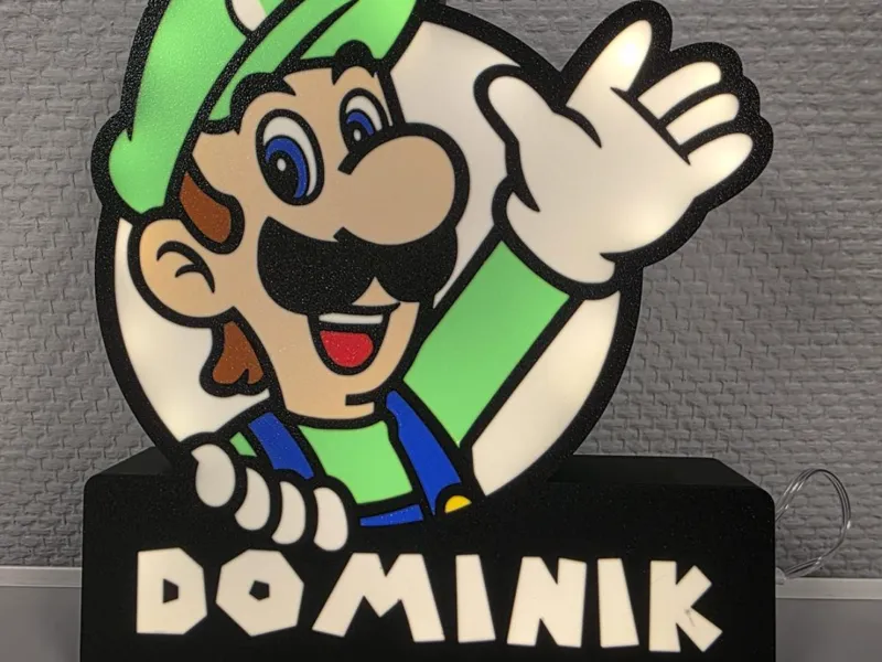 Luigi Lightbox with Name