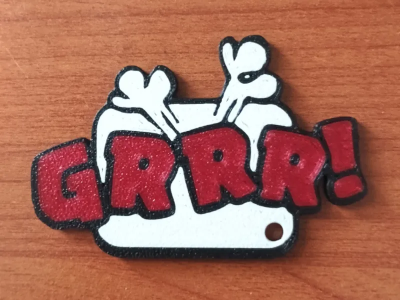 Clash Royale Grrr! Emote Keychain