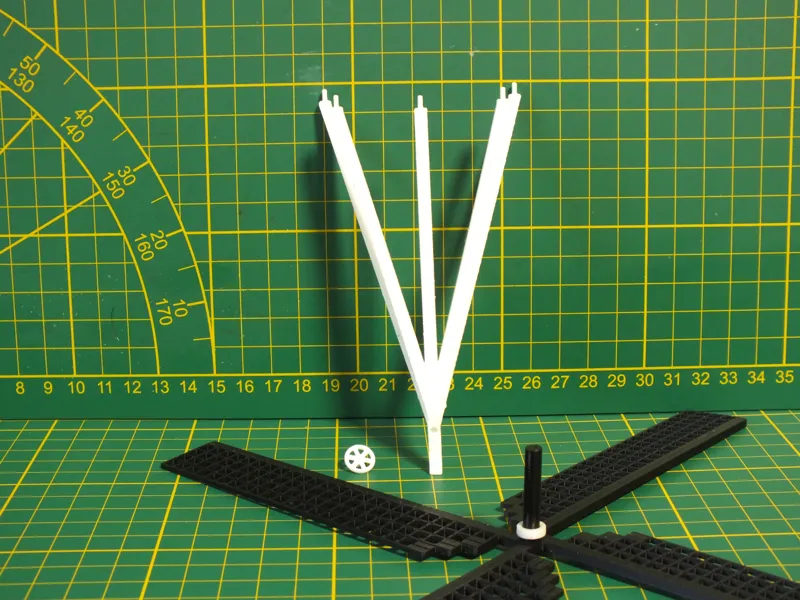 BEAMS for Dutch Smock Windmill scale HO 1:87