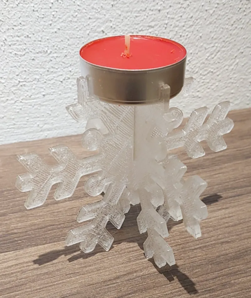 Snowflake Tea Candle