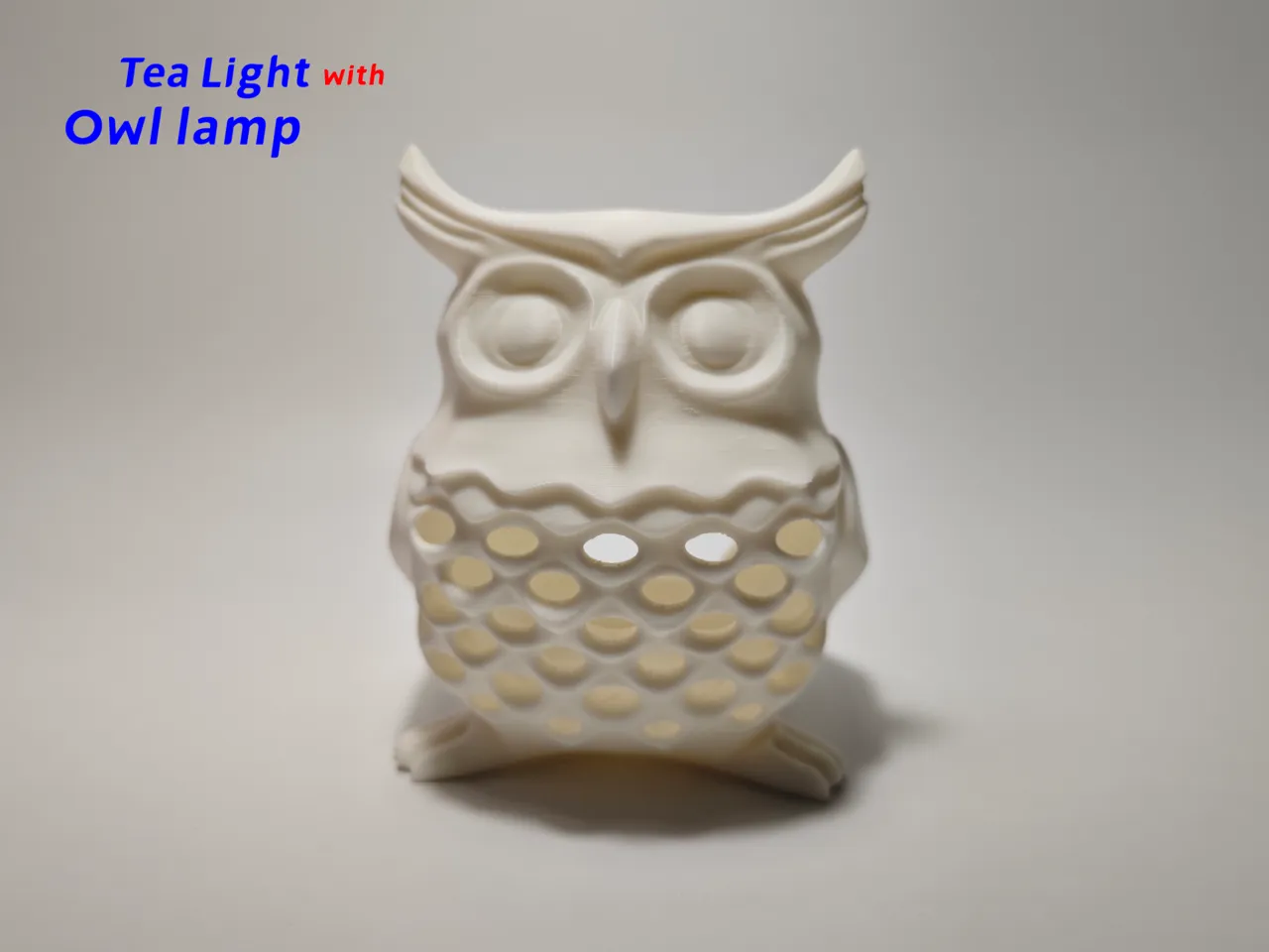 Tea Light with Owl lamp view 3