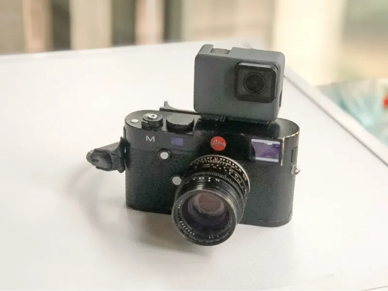 相机冷靴拇指握柄 + GoPro连接