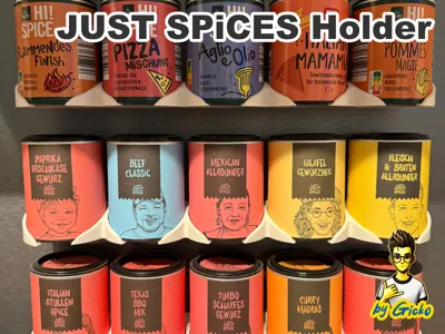 Spice Holder for JUST SPICES or HI SPICE Spices