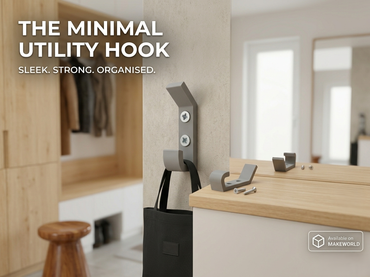 Minimalist Utility Hook - Heavy Duty & Sleek
