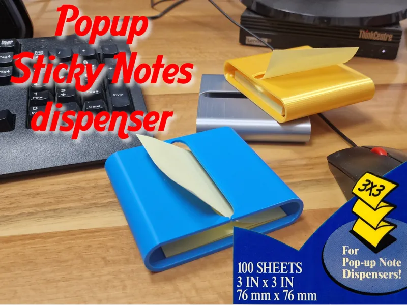 Popup Sticky Notes Dispenser Desk Organizer Postit