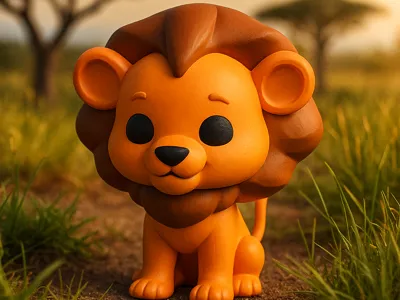 Adorable baby lion
