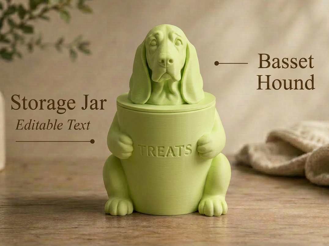 Basset Hound Storage Jar