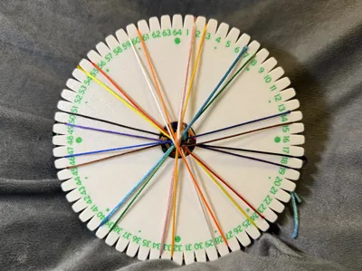 64-Slot Large Kumihimo disc for complex bracelets