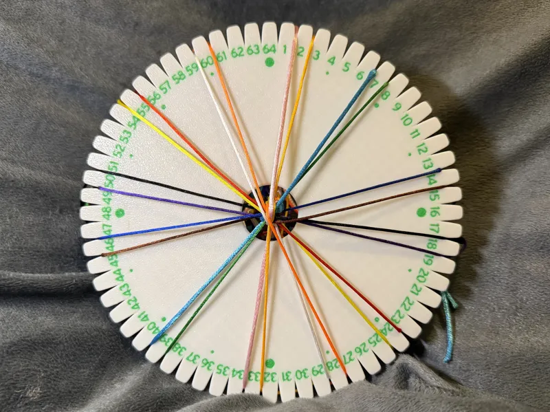 64-Slot Large Kumihimo disc for complex bracelets