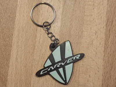 Carver logo keychain
