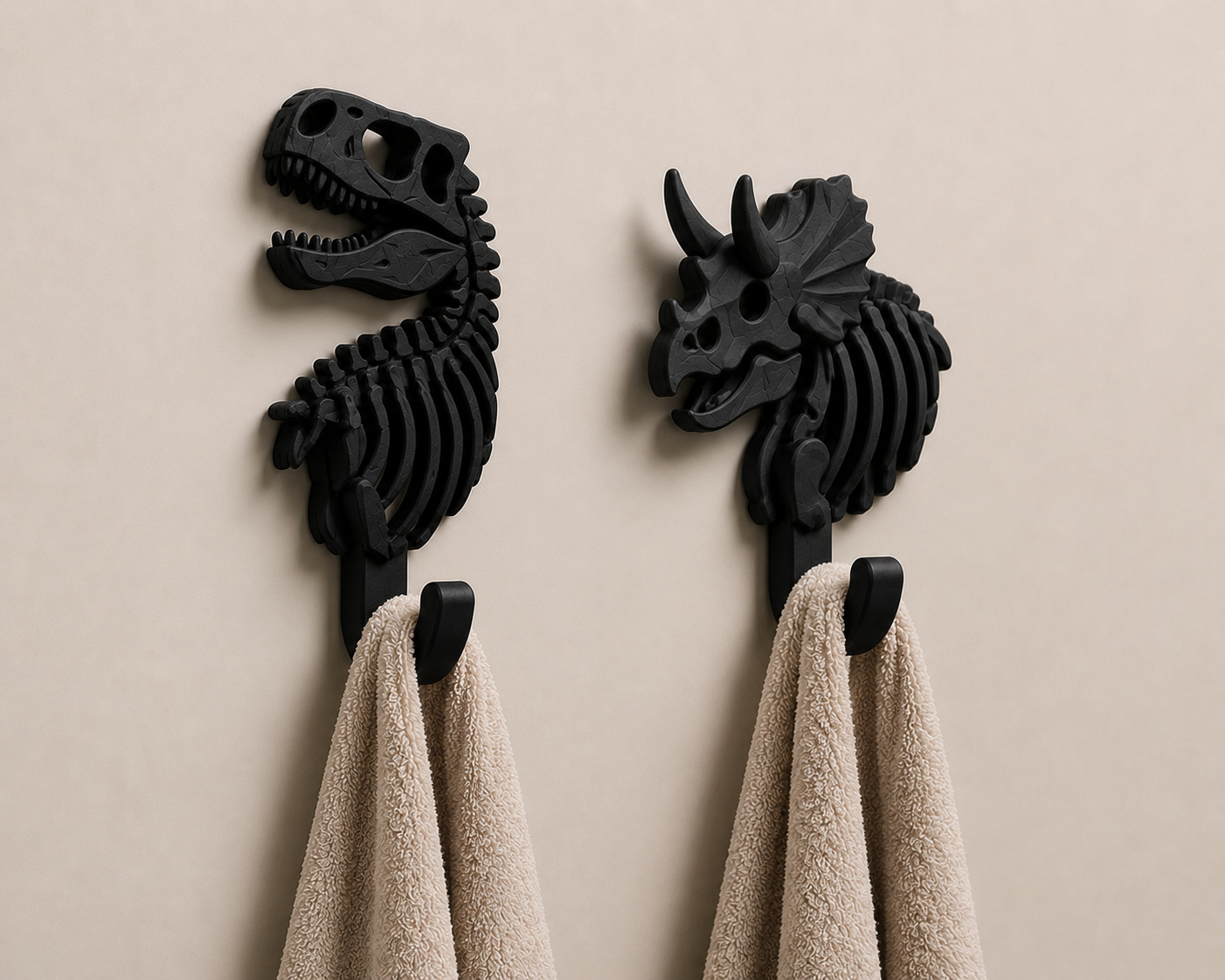 Miniatura 1 do modelo 3D Dinosaur Skeleton Wall Hook Set  