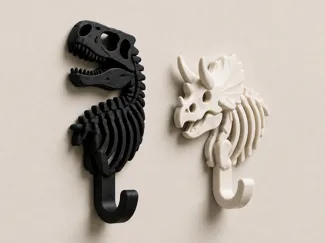 Dinosaur Skeleton Wall Hook Set