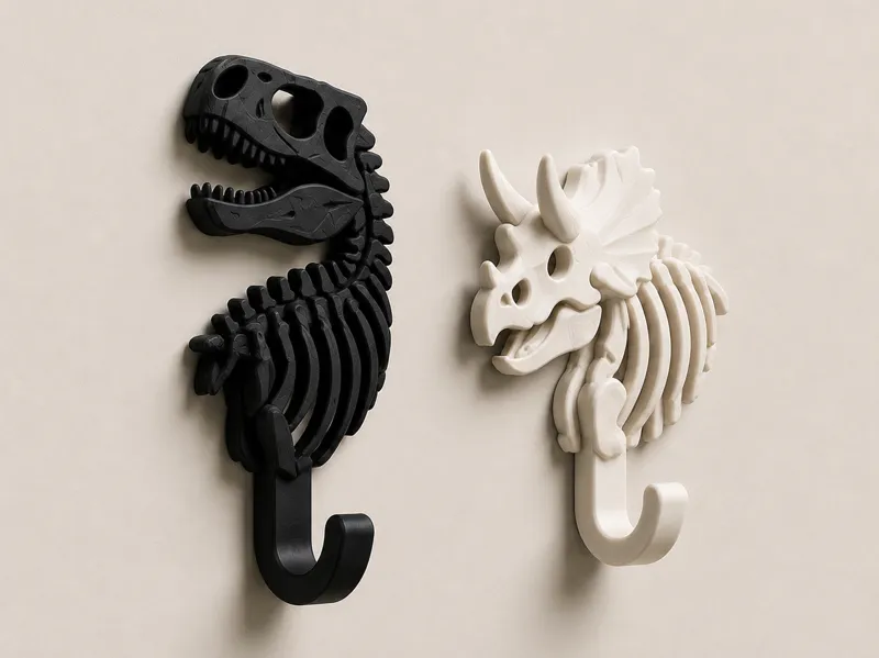 Dinosaur Skeleton Wall Hook Set  