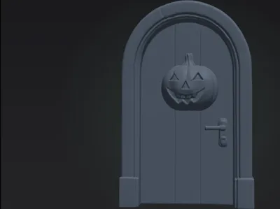 Halloween door decoration