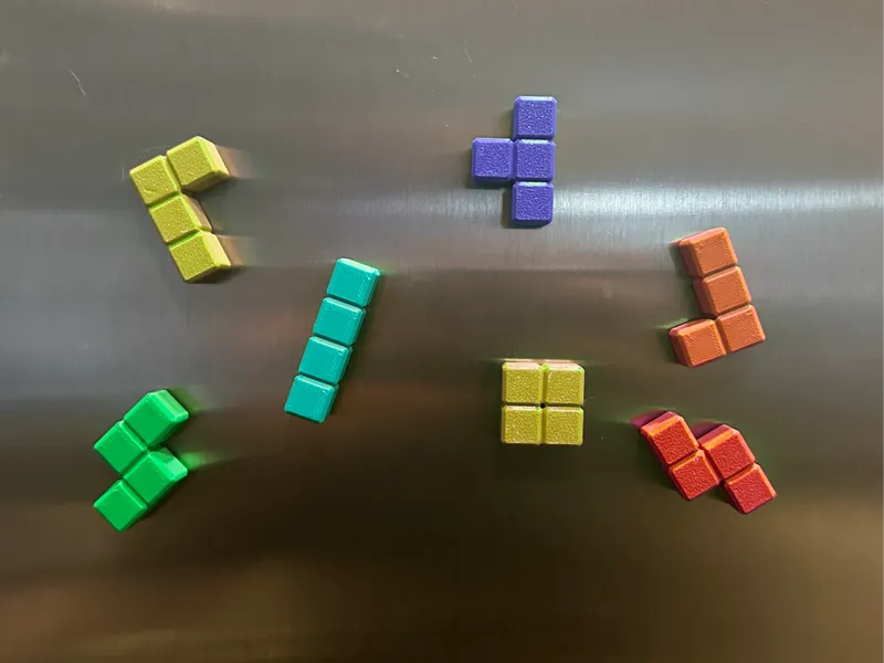 Tetris Tetrimino Fridge Magnet