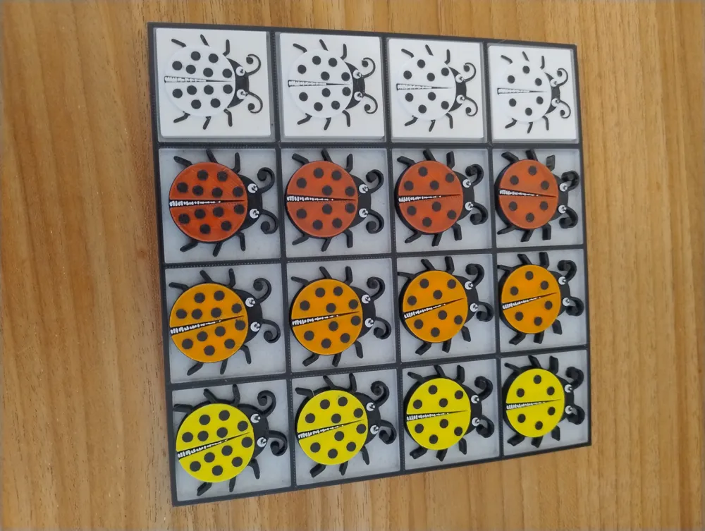 Ladybug Counting Matrix - Free 3D Print Model - MakerWorld