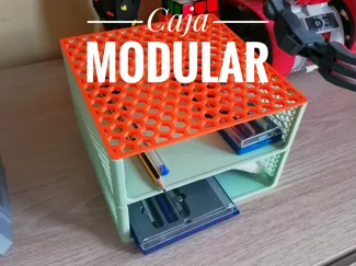 Stackable modular desk organizer