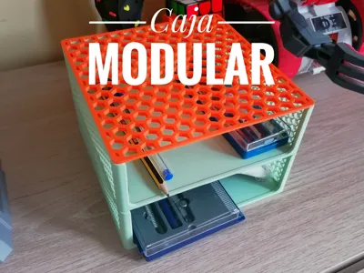Stackable modular desk organizer
