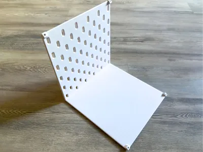Skadis Board for attic with shelf