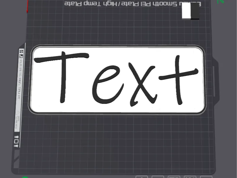 Simple sign - modular text - embedded magnets 