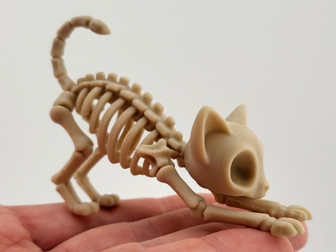 Cute Skeleton Cat Figure – Kawaii Bone Kitty