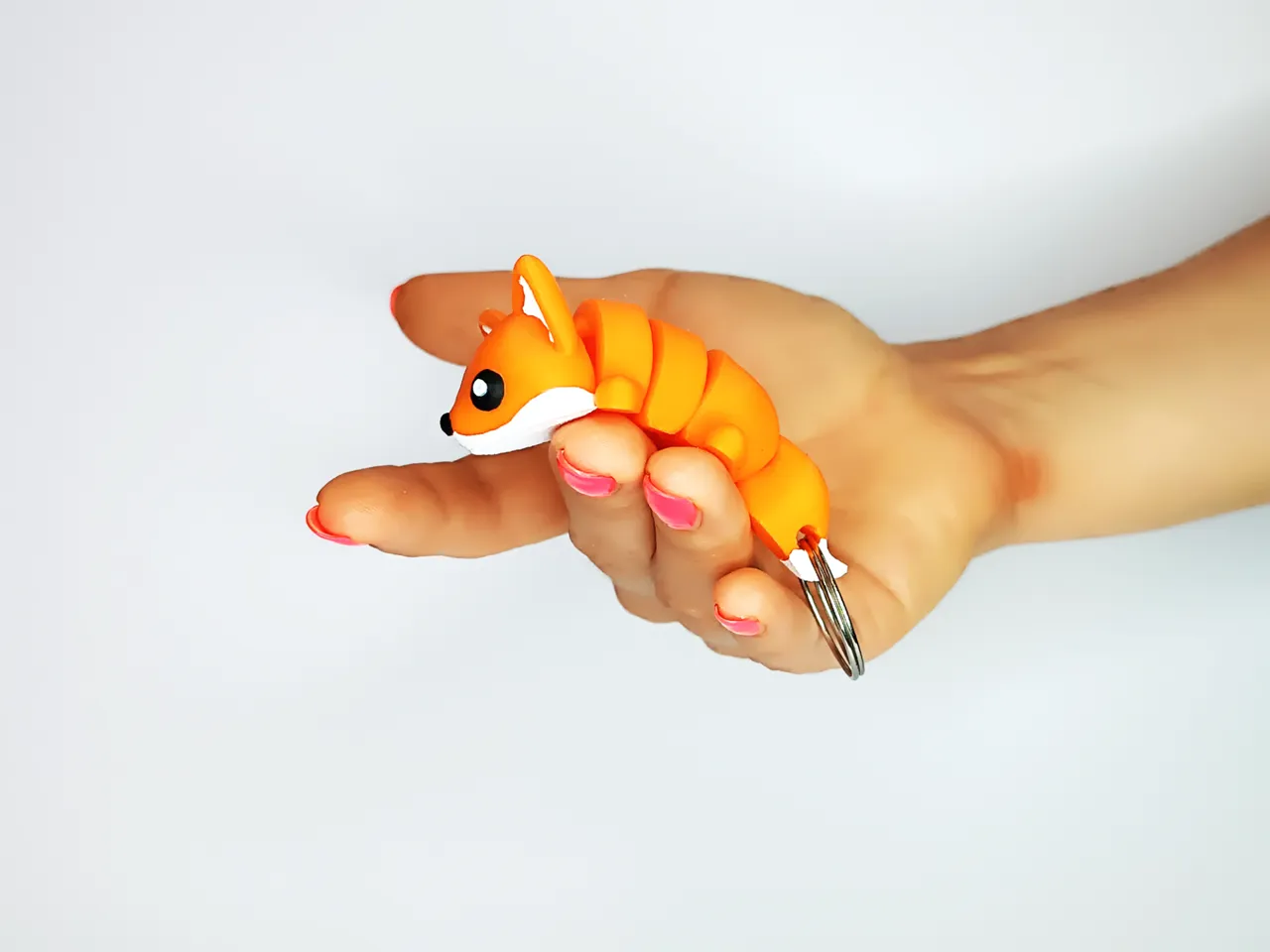 Cute Flexi Pets Fox (Keychain & Magnet) view 3
