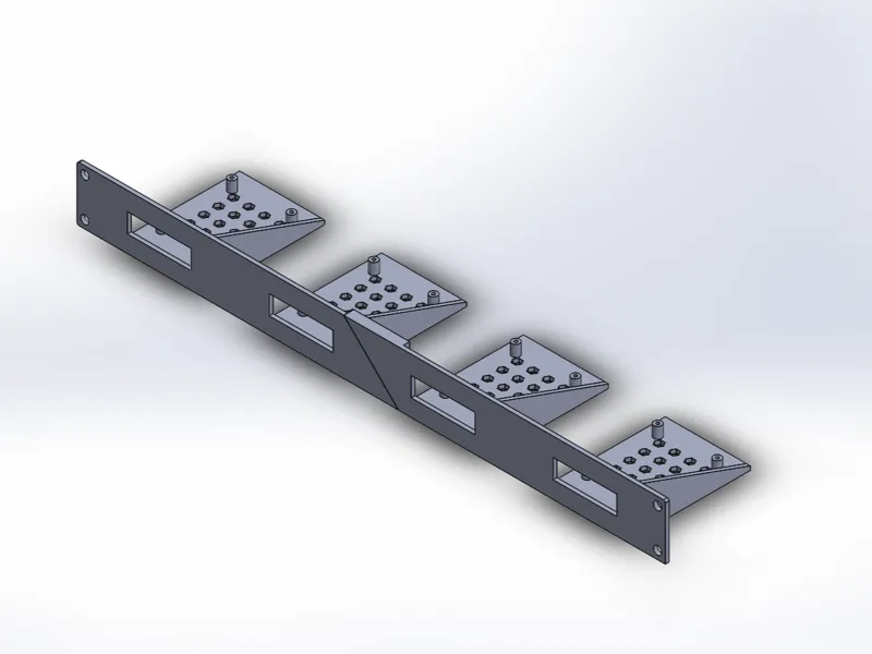 19" Rack mount for 4 Raspberry Pi's 