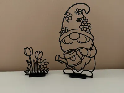 Spring Gnome with Flowers