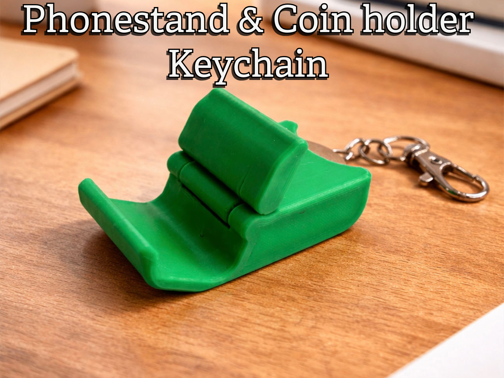 Phonestand & Coin holder Keychain