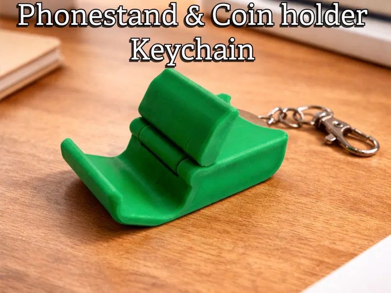 Phonestand & Coin holder Keychain