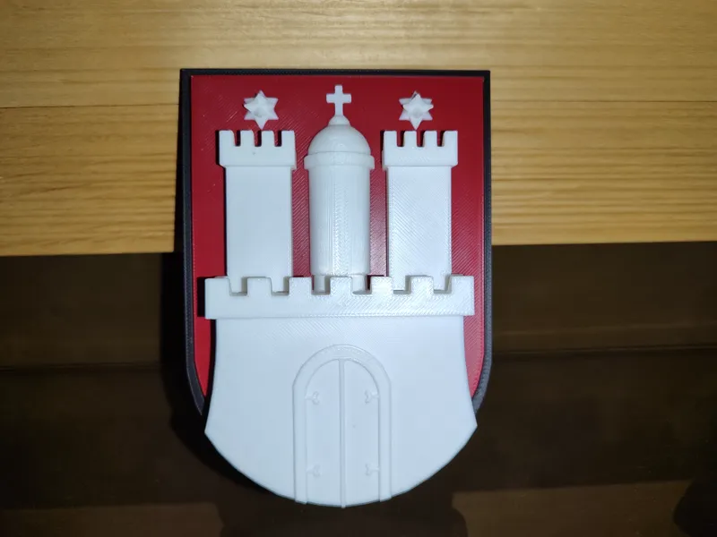 Hamburg Wappen 3D