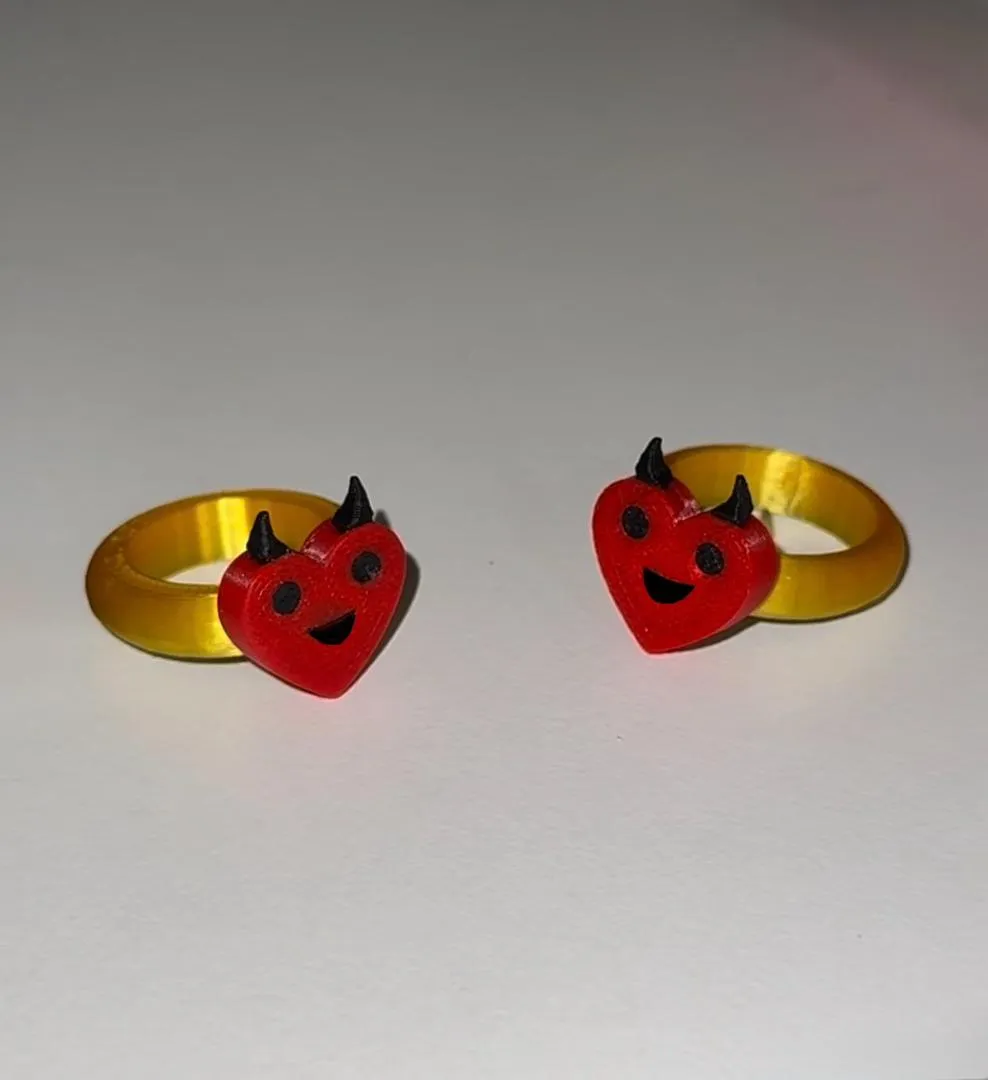 Magnetic Devil Couple Rings by Luciffer Chong - MakerWorld