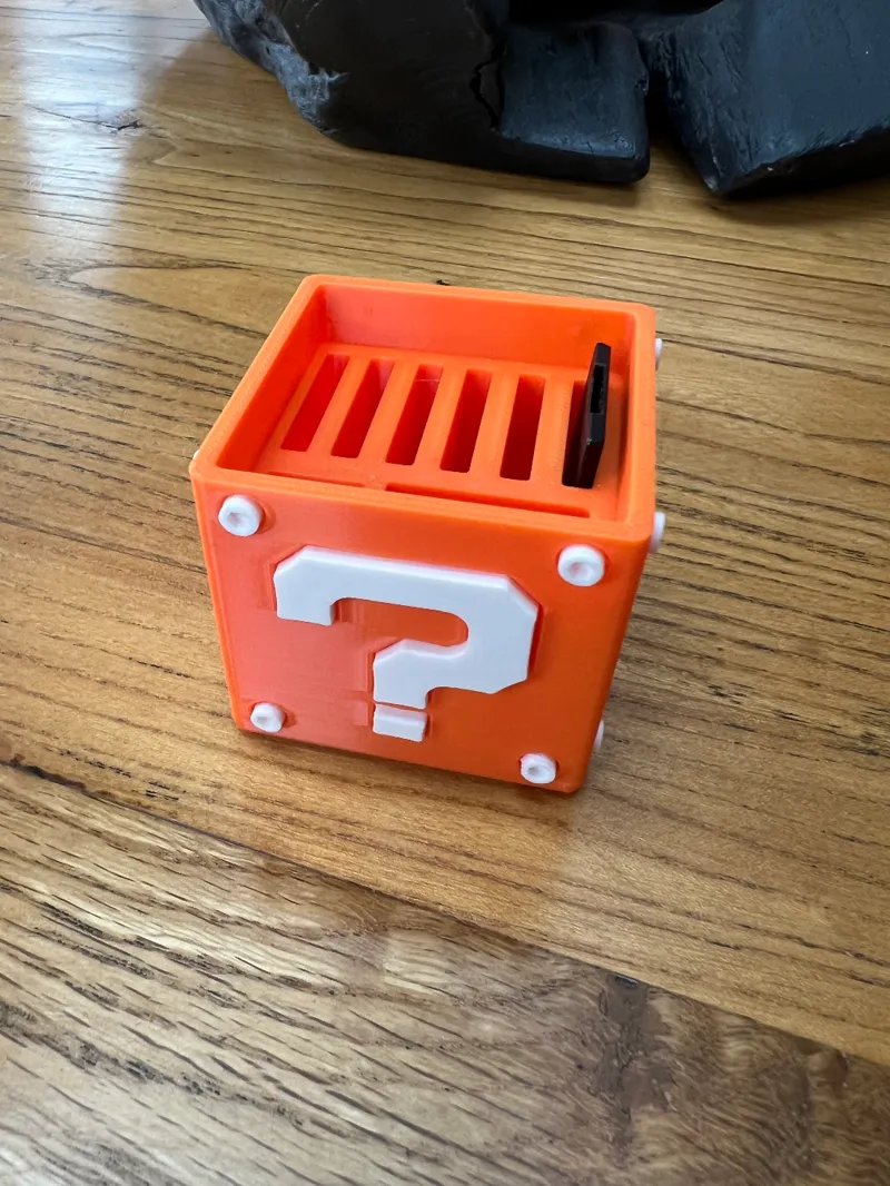 Super Mario question block sd cards - switch organizer
