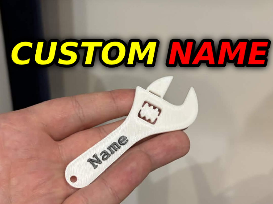 Custom Name Wrench Keychain - Fully Personalized