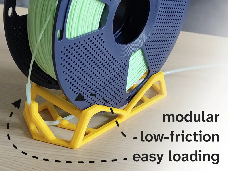 Modular Spool Holder with PTFE Filament Guides
