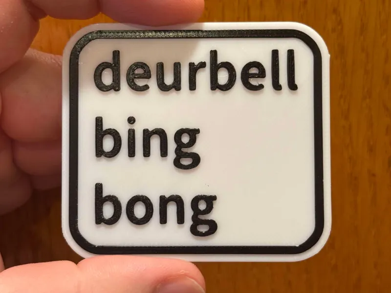 Deurbell Bing Bong Funny Doorbell sign