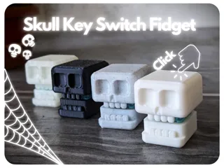 Skull Key Switch Fidget Toy (+Keychain)