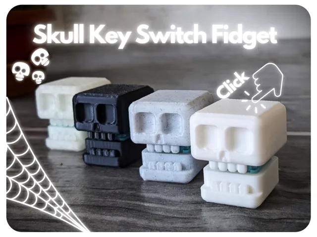 Skull Key Switch Fidget Toy (+Keychain)