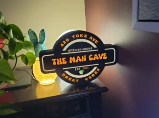 Customizable man cave lightbox