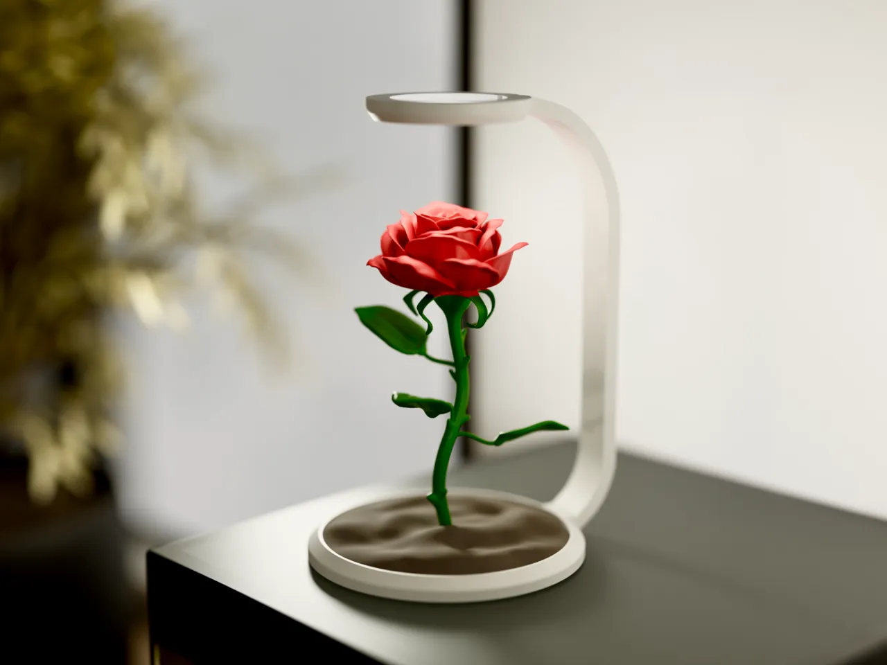 Rose Lamp (with LED Lamp kit) view 3