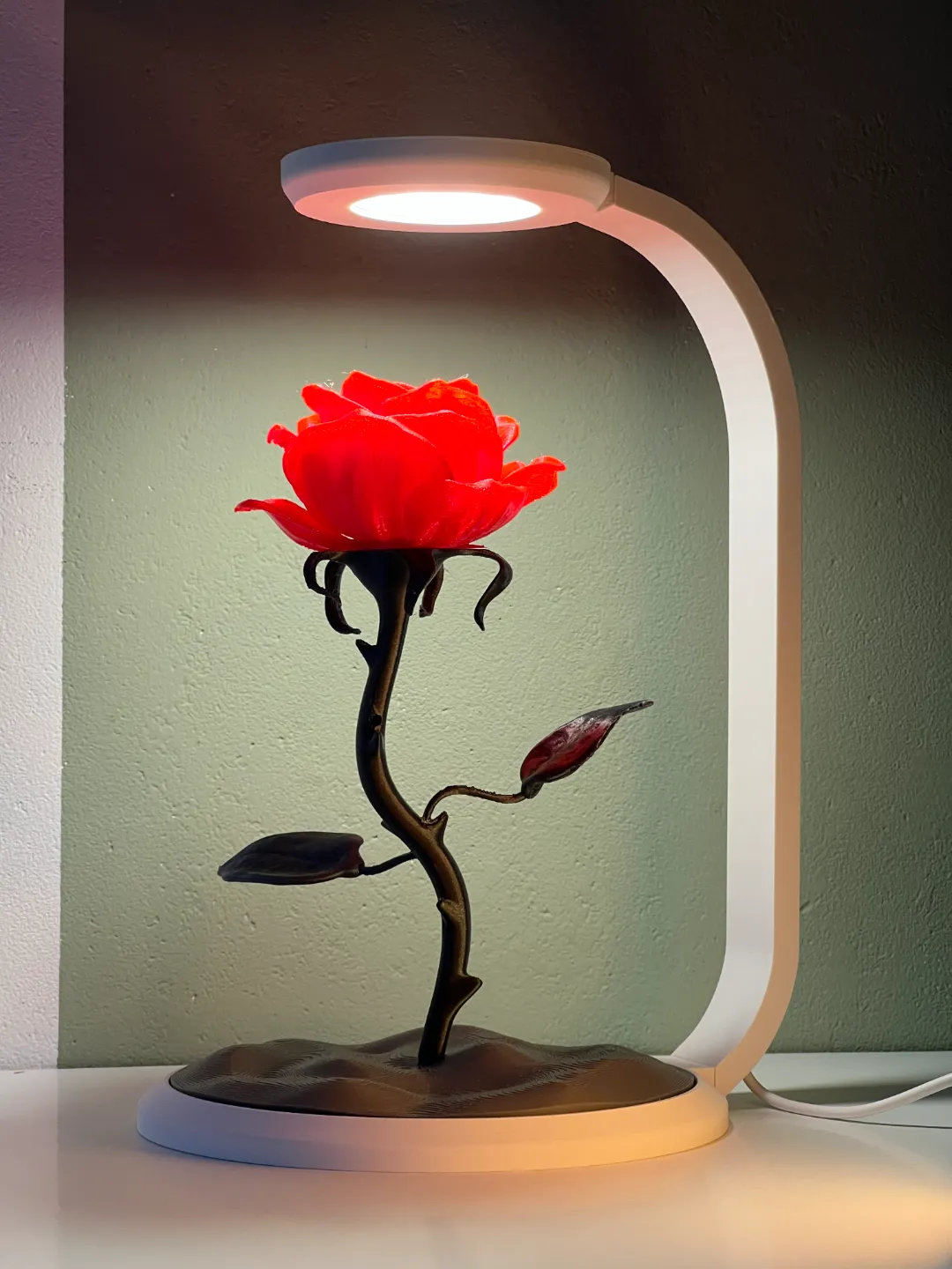 Rose Lamp (with LED Lamp kit) view 2