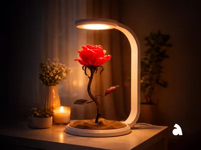 Rose Lamp (with LED Lamp kit)